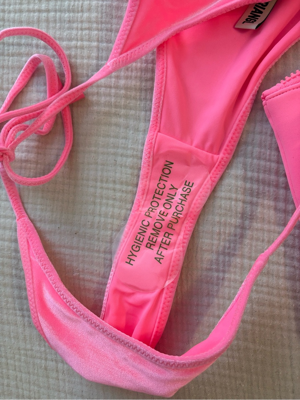 Triangl Swimwear - Sofi Pink Candy Velvet Bikini Set - Picture 2 of 2